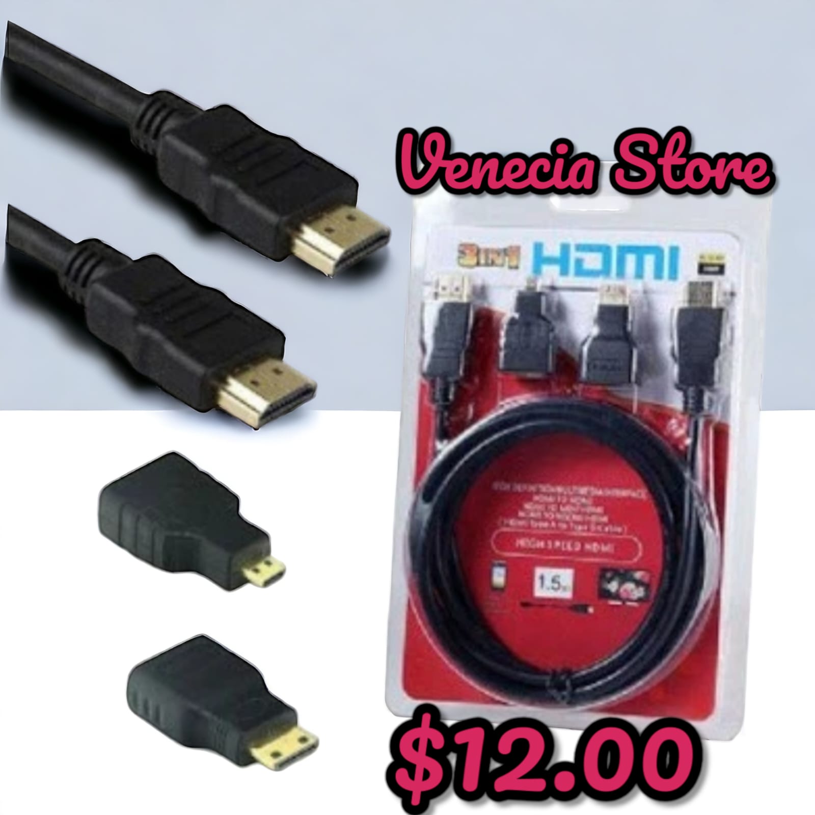 Cable HDMI con Adaptores Mini