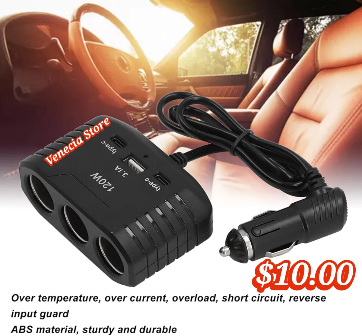 Cargador Multiple para auto 12v - Imagen 2