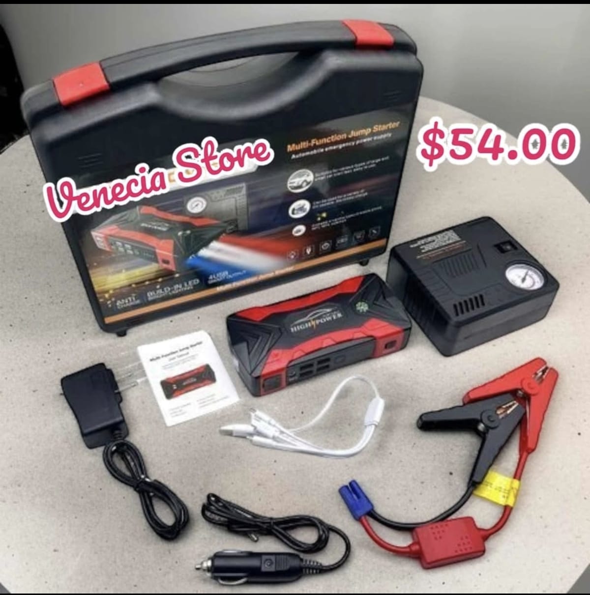 arrancador multifunción con compresor (multi-function jump starter) para vehículos