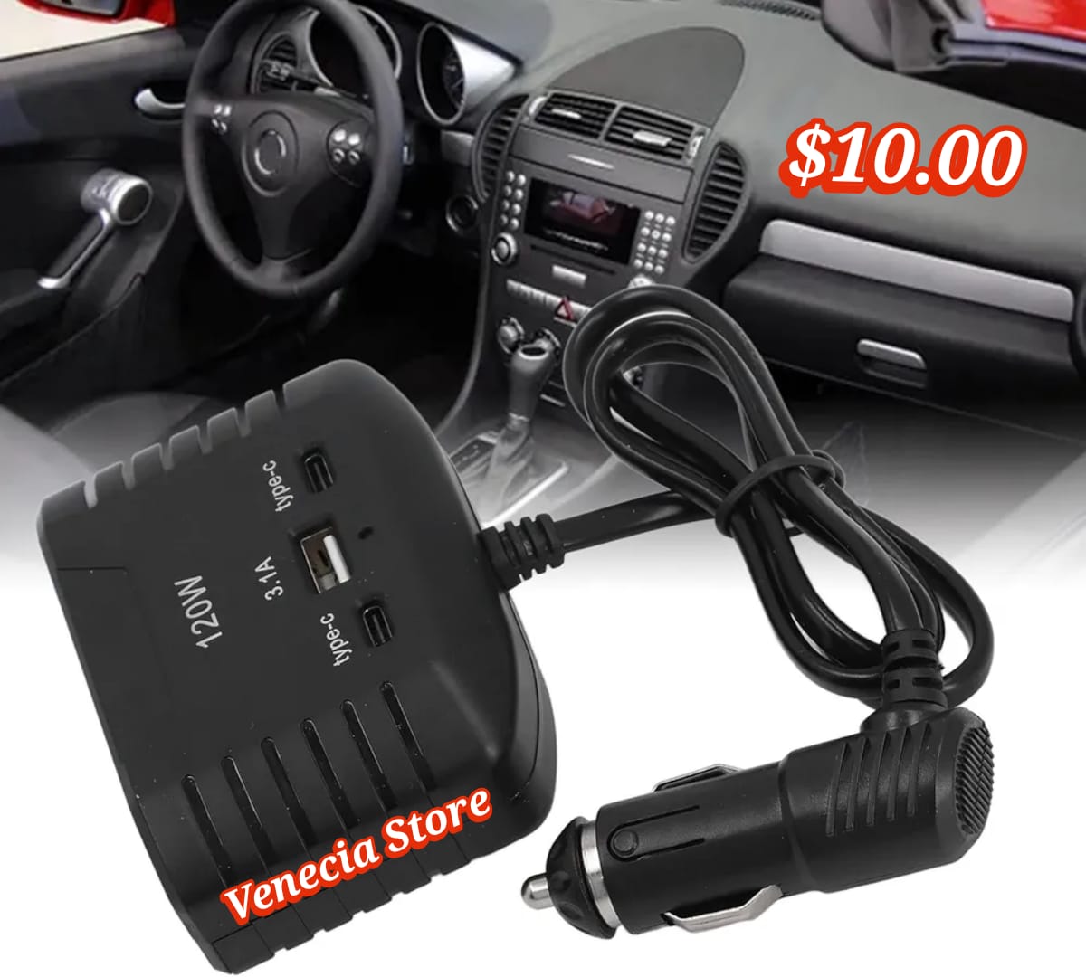 Cargador Multiple para auto 12v