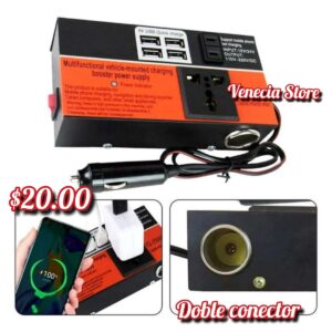 Inversor de energia multifuncional para vehículos energía de 12V/24V DC del automóvil en 110V