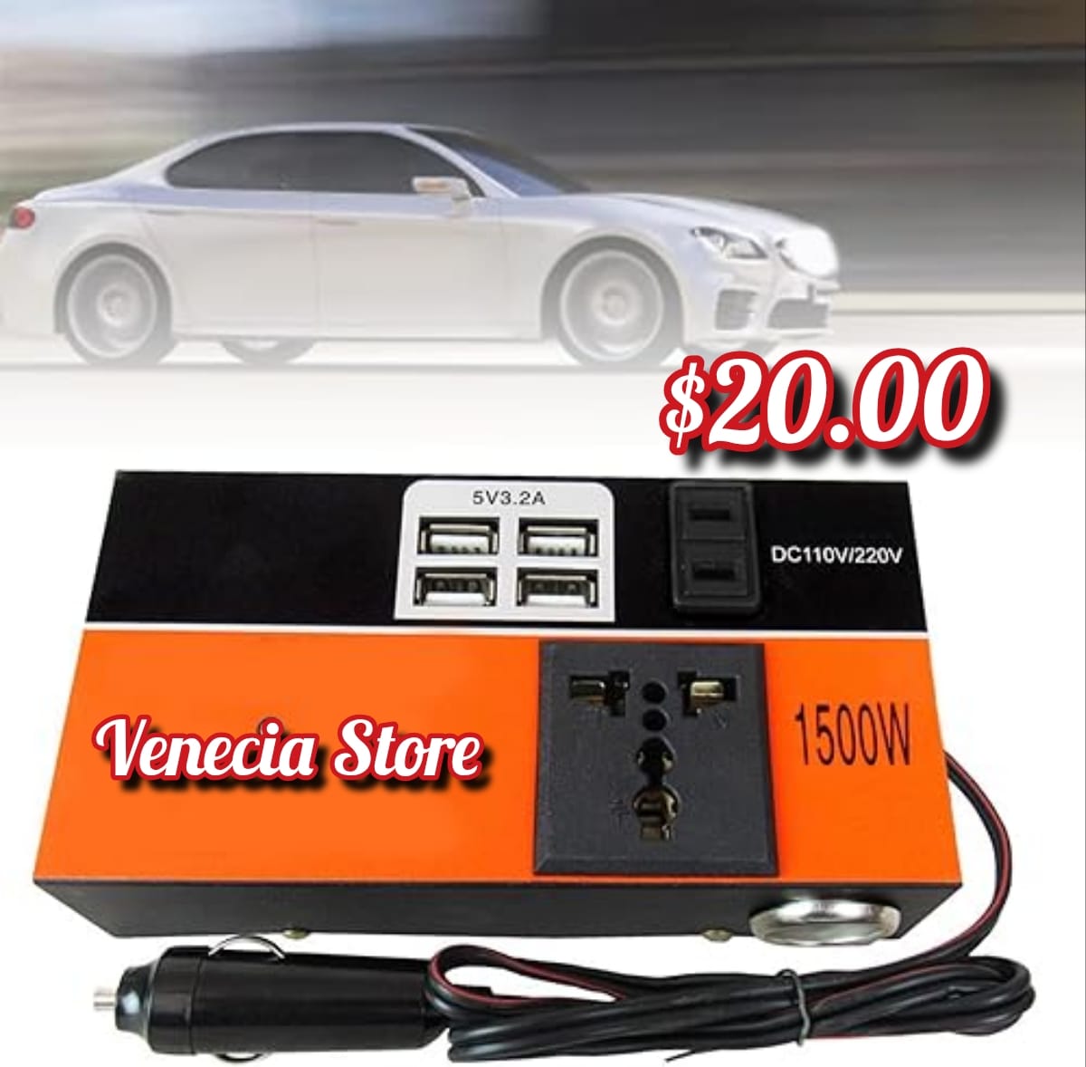 Inversor de energia multifuncional para vehículos energía de 12V/24V DC del automóvil en 110V - Imagen 4